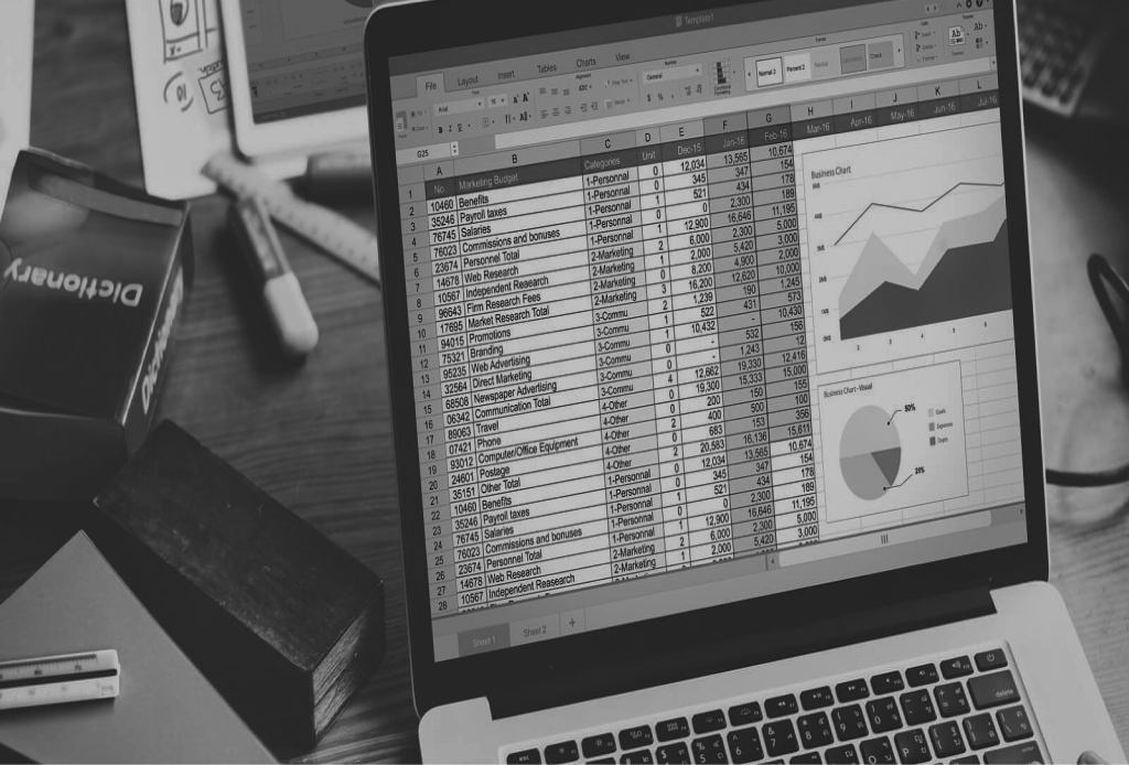 Administrative records and reporting on a laptop