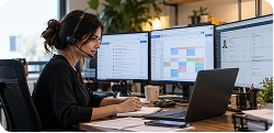 Virtual assistant managing scheduling and administrative work