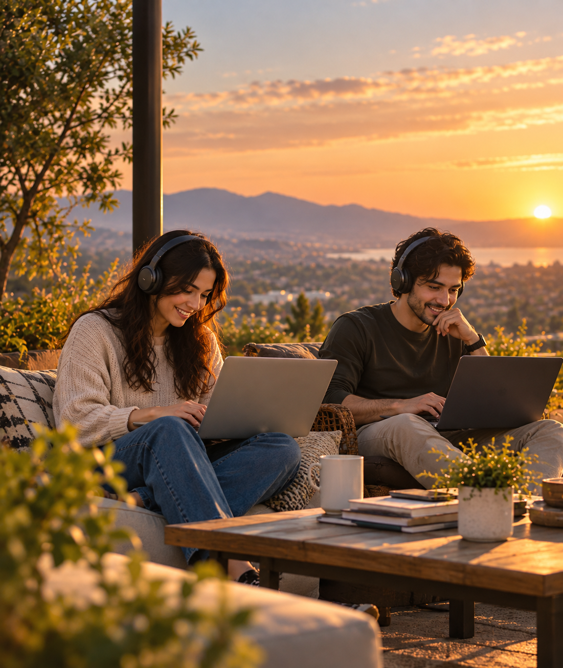 Two virtual assistants working remotely together
